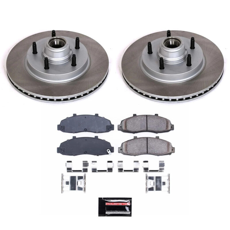Power Stop 97-00 Ford F-150 Front Semi-Coated Rotor Kit PowerStop Brake Kits - Performance Blank