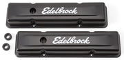 Edelbrock Valve Cover Signature Series Chevrolet 1959-1986 262-400 CI V8 Low Black Edelbrock Valve Covers