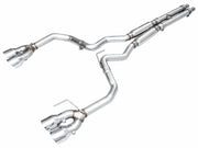 AWE 2024 Ford Mustang Dark Horse S650 RWD Track Edition Cat-Back Exhaust w/ Quad Chrome Silver Tips AWE Tuning Catback