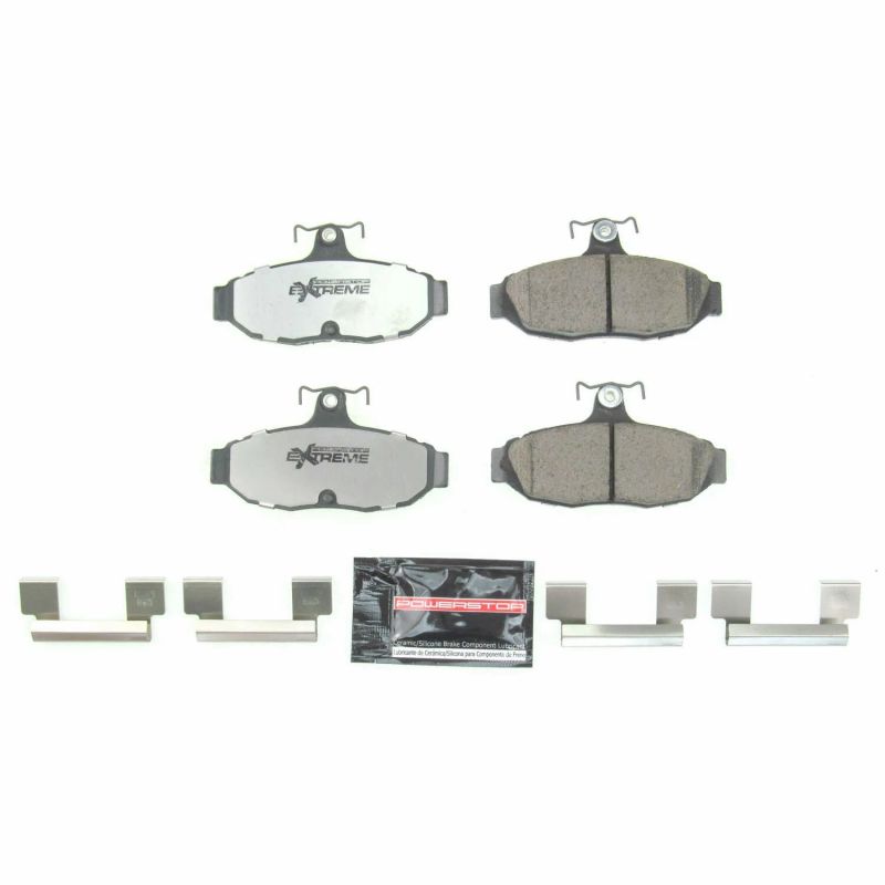 Power Stop 1993 Ford Mustang Rear Z26 Extreme Street Brake Pads w/Hardware PowerStop Brake Pads - Performance