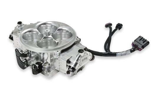 4500 Drop Base Air Cleaner Chrome w/6" Red Washable Gauze Filter Holley Autoparts