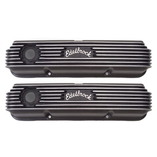 Edelbrock Valve Cover Classic Series Ford 1958-1976 FE V8 Black Edelbrock Valve Covers