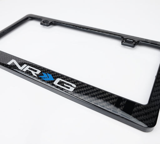 NRG Carbon License Plate Frame/ Fiber Poly Dip Finish Wet w/ NRG Logo NRG Carbon Accessories