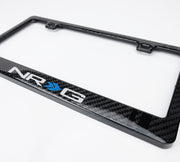 NRG Carbon License Plate Frame/ Fiber Poly Dip Finish Wet w/ NRG Logo NRG Carbon Accessories