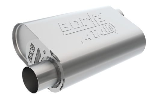 Borla CrateMuffler SBC Hot 350/383 3inch Offset/Offset 14in x 4.35in x 9in Oval Muffler Borla Muffler