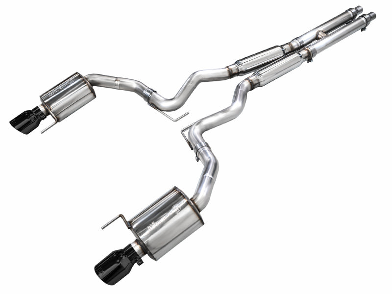 AWE 2024 Ford Mustang GT Fastback S650 RWD Touring Catback Exhaust w/ Dual Diamond Black Tips AWE Tuning Catback