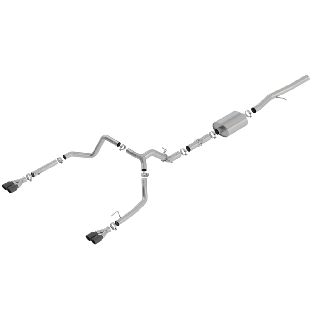 Borla 19 Chevrolet Silverado/GMC Sierra 1500 6.2L SS ATAK Catback Exhaust - Black Chrome Tips 140776BC