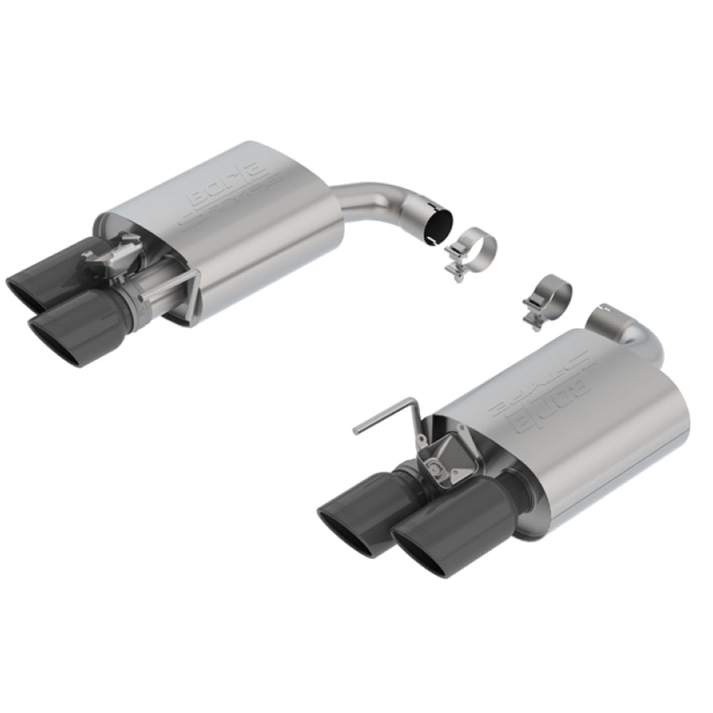 Borla 18-19 Ford Mustang GT 5.0L AT/MT 2.5in S-Type Axle Back Exhaust w/ Valves - Black Chrome Tips 11951BC