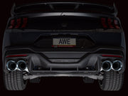 AWE 2024 Ford Mustang Dark Horse S650 RWD Track Edition Cat-Back Exhaust w/ Quad Chrome Silver Tips AWE Tuning Catback