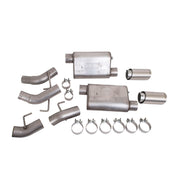 BBK Vari-Tune Axle Back Exhaust Kit 2 Adjustable Performance Mufflers 2-3/4 Pipe 4 in. Tips BBK Axle Back