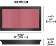 K&N 08 Ford Falcon FG Territory Drop In Air Filter K&N Engineering Air Filters - Drop In