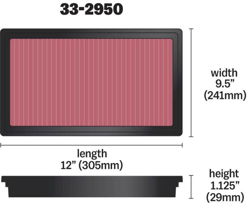 K&N 08 Ford Falcon FG Territory Drop In Air Filter K&N Engineering Air Filters - Drop In