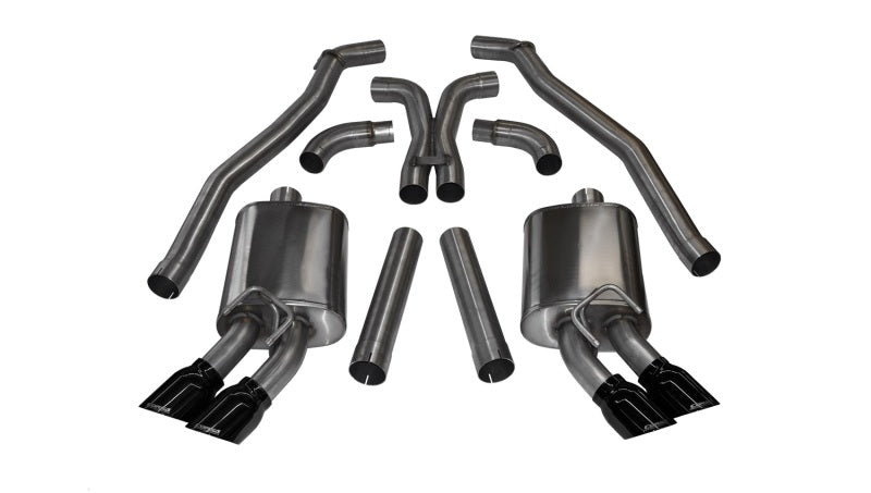 Corsa 2012-2015 Chevrolet Camaro Coupe ZL1 6.2L V8 Black Sport Cat-Back + XO Exhaust CORSA Performance Catback