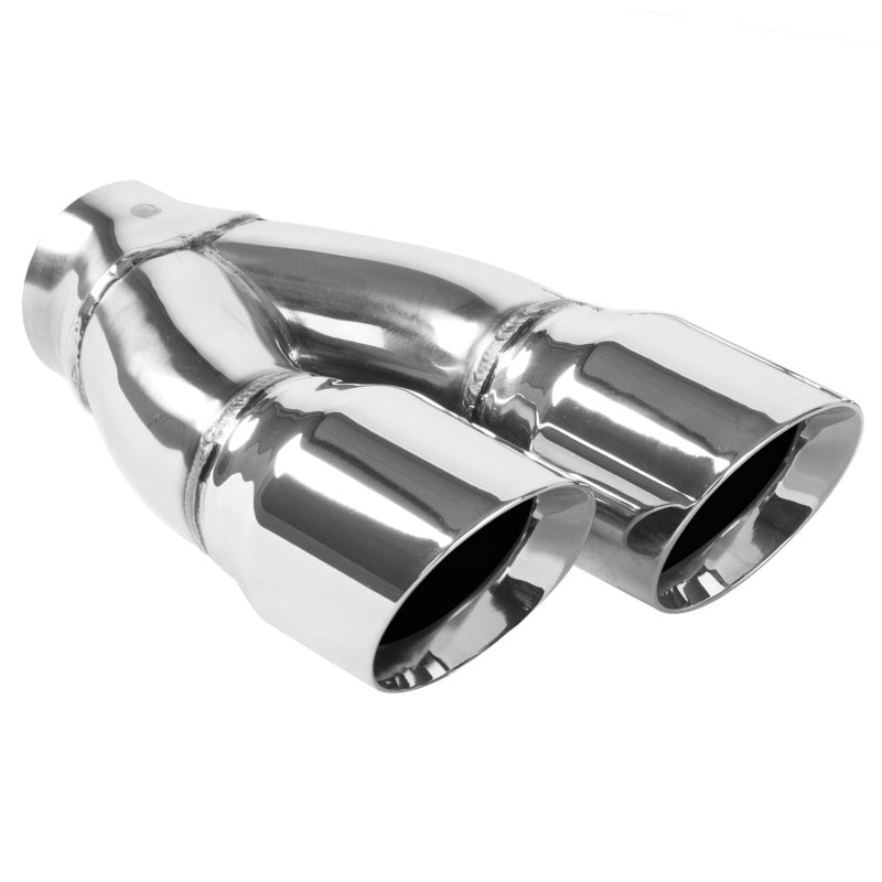 MagnaFlow Double Wall 3in Dual Round Polished Tip 2.25in Inlet Magnaflow Tips