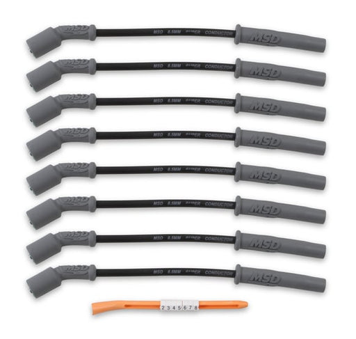 MSD Super Conductor Spark Plug Wire Set - 99-13 GM Truck & SUV - Black 32823 MSD Autoparts