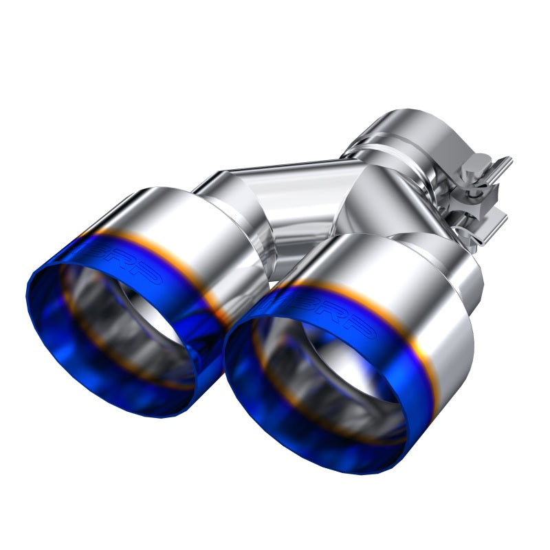 MBRP Burnt End Tip 2.5 ID Dual 4 OD Out 9.55 length Single wall 304 Stainless Steel Pass Side MBRP Tail Pipes