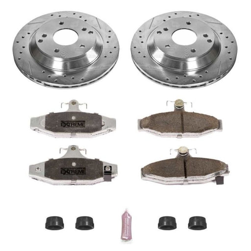 Power Stop 88-96 Chevrolet Corvette Rear Z26 Street Warrior Brake Kit PowerStop Brake Kits - Performance D&S
