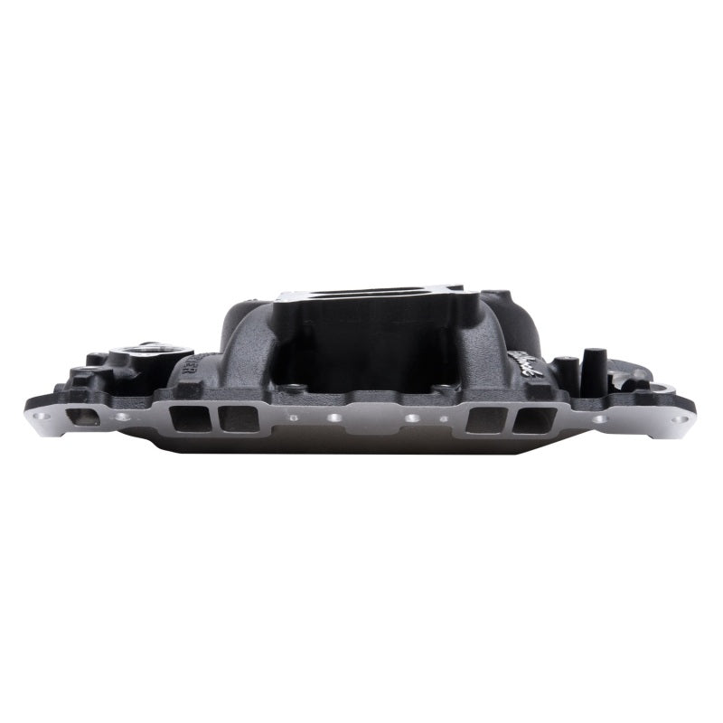 Edelbrock Manifold SBC Performer Air Gap Black Edelbrock Intake Manifolds