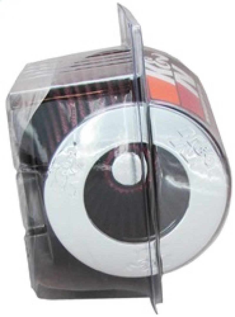K&N Universal Air Filter Chrome Round Tapered Red - 4in Flange ID x 1.125in Flange Length x 5.5in H K&N Engineering Air Filters - Universal Fit