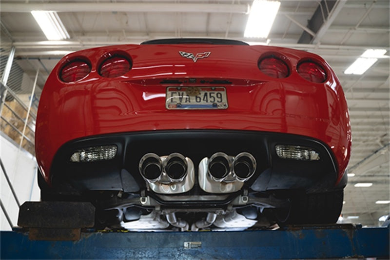 Corsa 06-13 Chevy Corvette C6 Z06 7.0L / 09-13 ZR1 6.2L Polished Axle-Back Exhaust w/4.5in Twin Tips CORSA Performance Axle Back