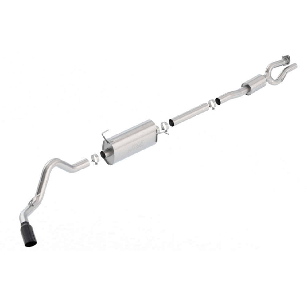 Borla S-Type Cat-Back 17-19 Ford F-250/350 Super Duty Side Exit Exhaust - Black Chrome Tip 140798BC