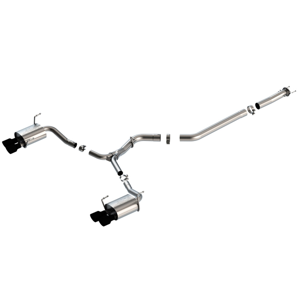 Borla 15-19 Subaru WRX/STI 2.5L Turbo 3in S-Type Catback Exhaust - 2.5in Black Chrome Tips 140595CB