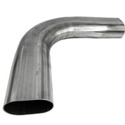 Granatelli 3in Oval Stainless Steel Horizontal 90 Deg Bend 4.5in Bend Radius Tubing Granatelli Motor Sports Steel Tubing