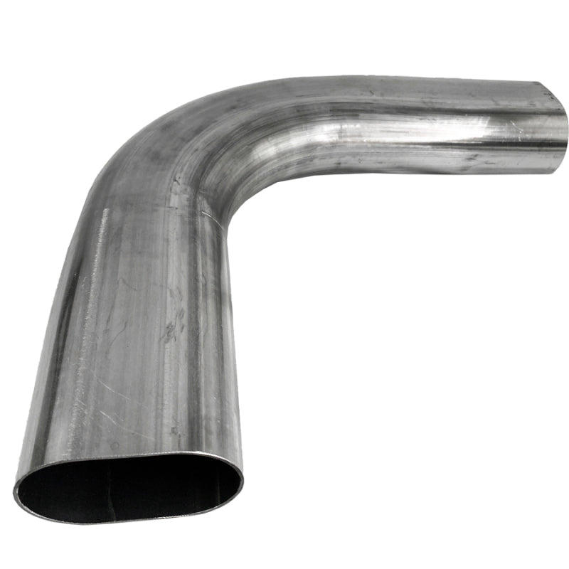 Granatelli 3in Oval Stainless Steel Horizontal 90 Deg Bend 4.5in Bend Radius Tubing Granatelli Motor Sports Steel Tubing