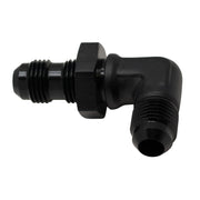 DeatschWerks 6AN Male Flare to 6AN Male Flare Bulkhead Adapter 90-Degree - Anodized Matte Black DeatschWerks Fittings