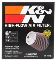 K&N Round Tapered Universal Air Filter 6in Flange ID x 7.5in Base OD x 5in Top OD x 6.5in Height K&N Engineering Air Filters - Universal Fit