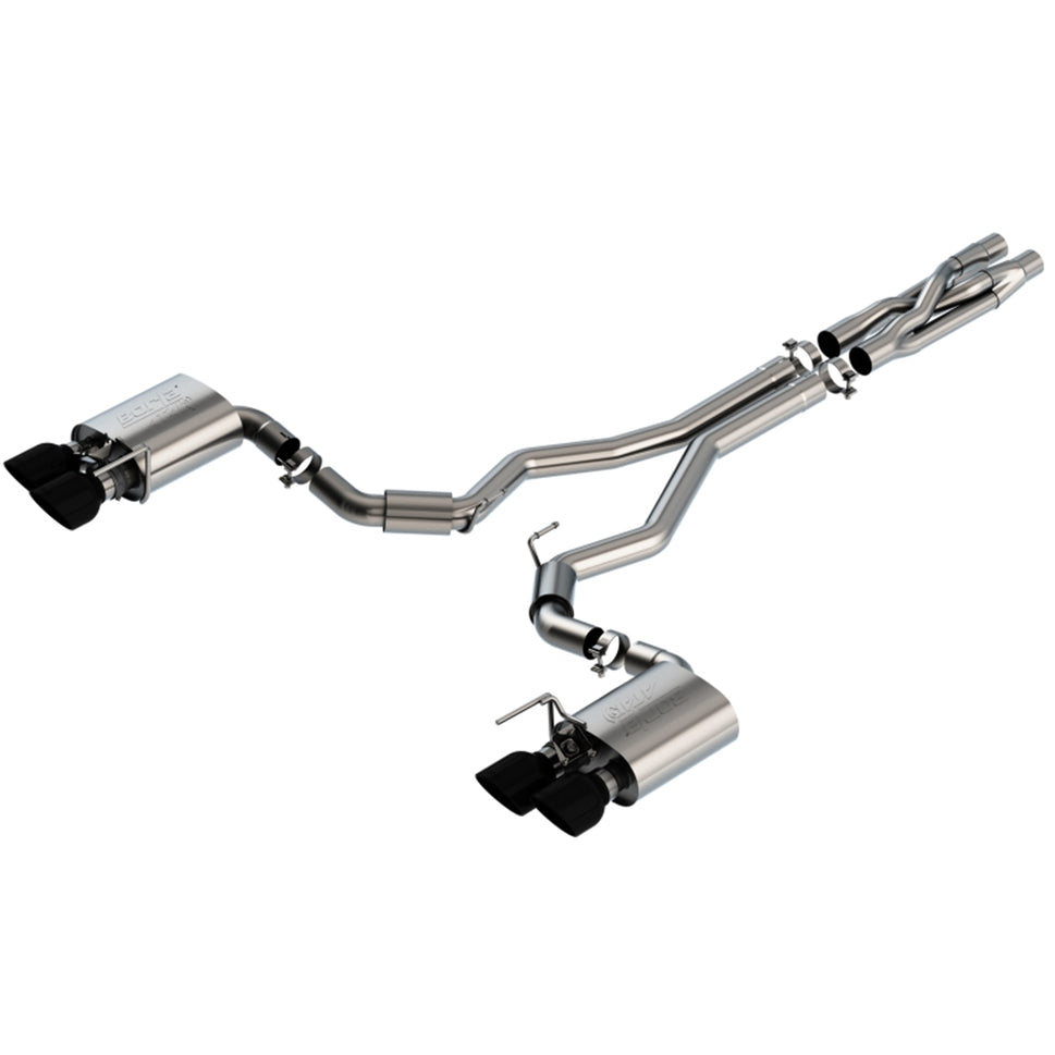 Borla 2020 Ford GT500 5.2L AT 3in ATAK CatBack Exhaust w/ Black Chrome Tips 140837BC