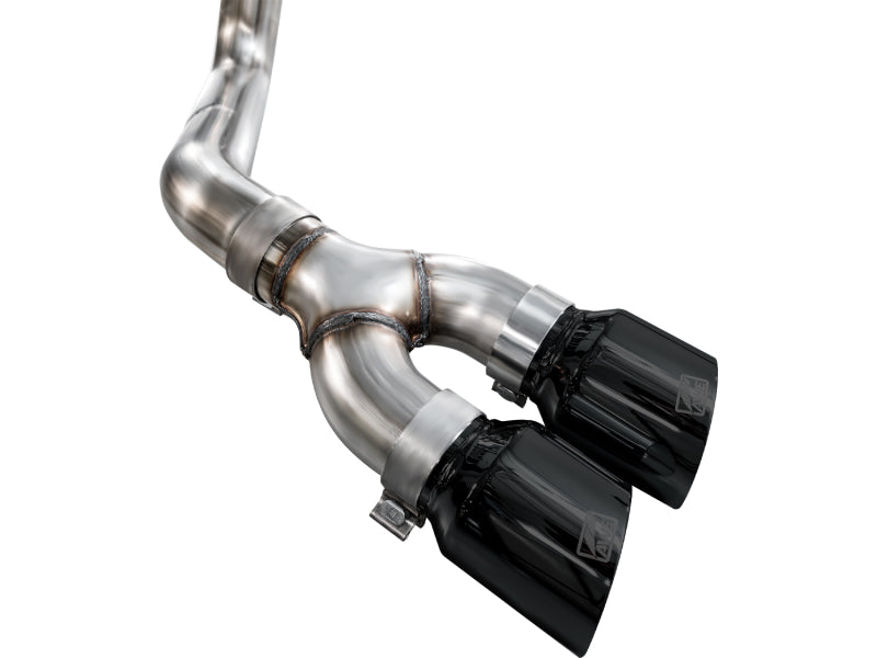 AWE 21-25 Ford F150 (14th Gen Reg Cab) Cat-Back Exhaust - 4.5in Dual Side Exit Diamond Black Tips AWE Tuning Catback
