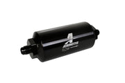 Aeromotive In-Line Filter - (AN-6 Male) 10 Micron Microglass Element Bright Dip Black Finish Aeromotive Fuel Filters