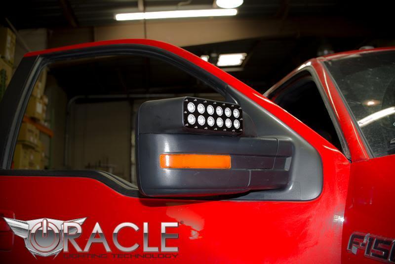 Oracle 09-14 Ford F150/Raptor Off-Road Mirrors - 6000K ORACLE Lighting Light Bars & Cubes