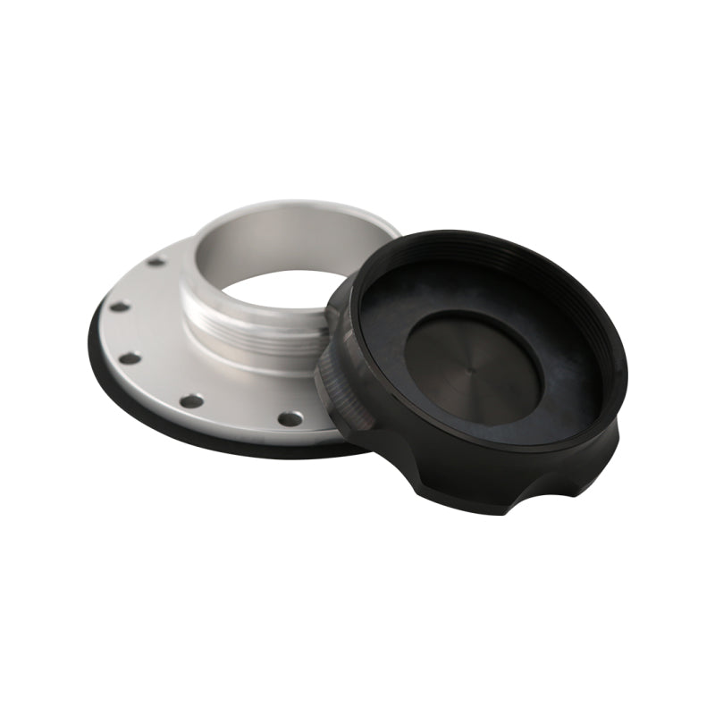 Aeromotive Fill Cap - Screw-On - 3in - Flanged - 6-Bolt - Black