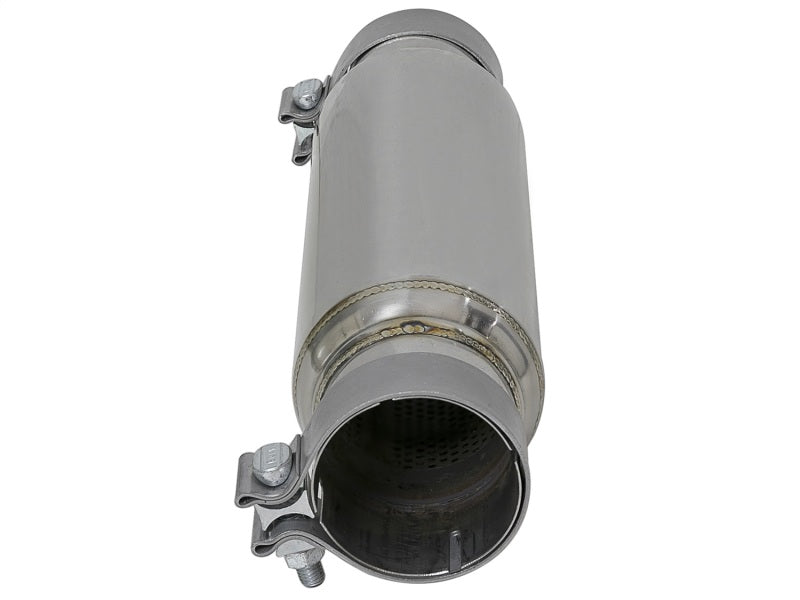 aFe MACH Force-Xp 409 SS Resonator 3in. Inlet/Outlet / 4in. Diameter / 12in. Body / 16in. Length aFe X Pipes