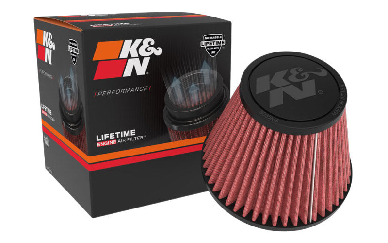 K&N Universal Tapered Filter 3.156 Flange ID x 5.781in Base OD x 3.5in Top OD x 4.531in Height K&N Engineering Air Filters - Universal Fit