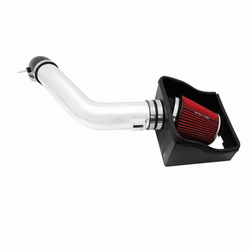 Spectre 09-10 Ford F150 V8-5.4L F/I Air Intake Kit - Polished w/Red Filter Spectre Cold Air Intakes