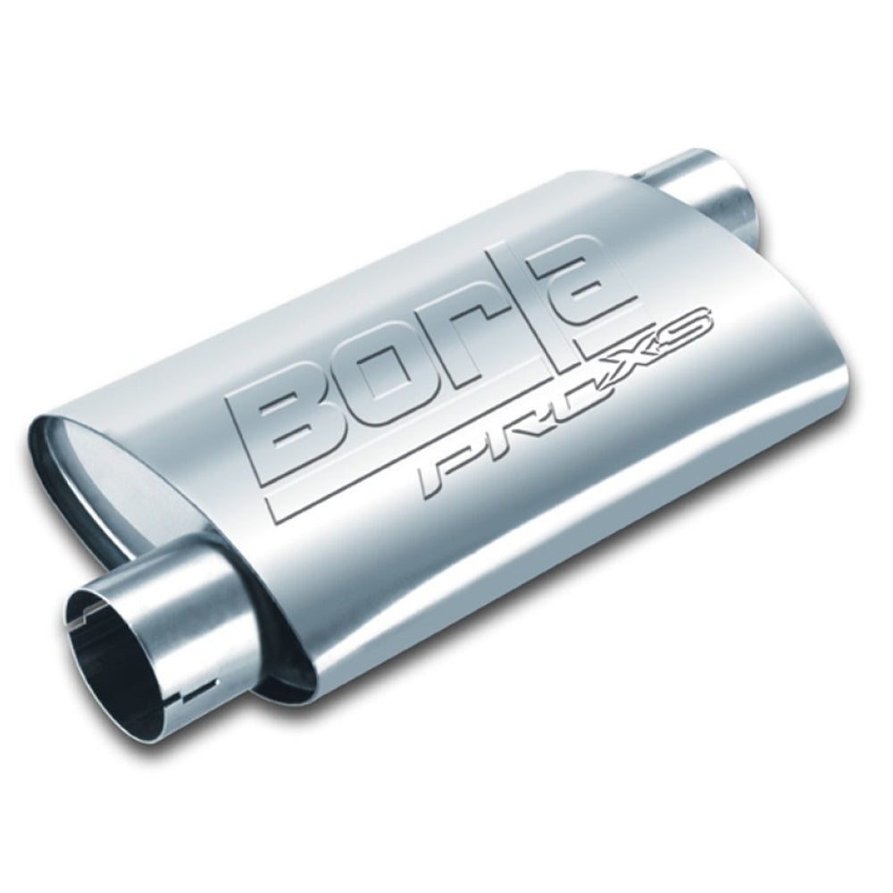 Borla Universal Pro-XS Oval 2in Inlet/Outlet Offset/Offset Notched Muffler 400488