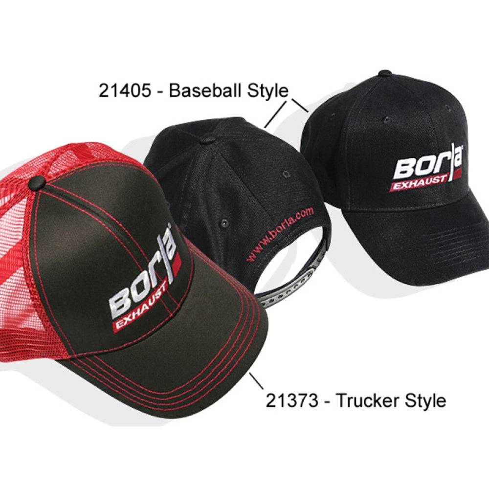 Borla Black Baseball Style Cap with Borla Logo - Fits All Sizes 21405