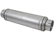 aFe ATLAS Aluminized Steel Muffler 5in Center/Center 24in L x 7in Diameter - Round Body aFe Muffler