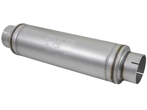 aFe ATLAS Aluminized Steel Muffler 5in Center/Center 24in L x 7in Diameter - Round Body aFe Muffler