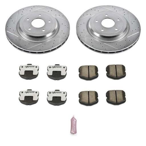 Power Stop 06-13 Chevrolet Corvette Rear Z26 Street Warrior Brake Kit PowerStop Brake Kits - Performance D&S