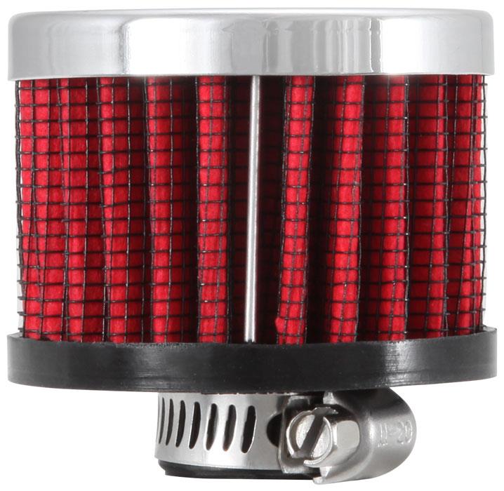 K&N Clamp On Rubber Base Crankcase Vent Filter 0.375in Flange ID x 2in OD x 1.5in Height K&N Engineering Air Filters - Universal Fit