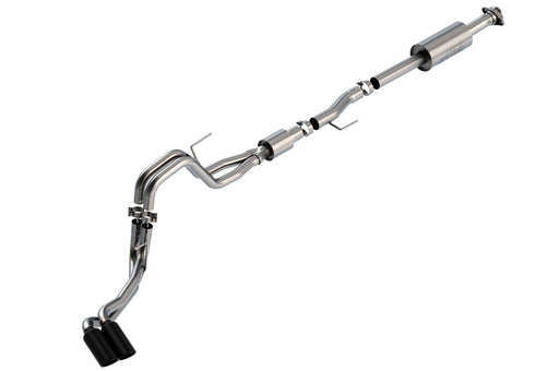 Borla F-150 2021 5.0L 4dr CC SB EC STB Lariat/KR/Pltm/LTD 3/2.25 DSE Cat-Back S-Type Black CHR Tips Borla Catback