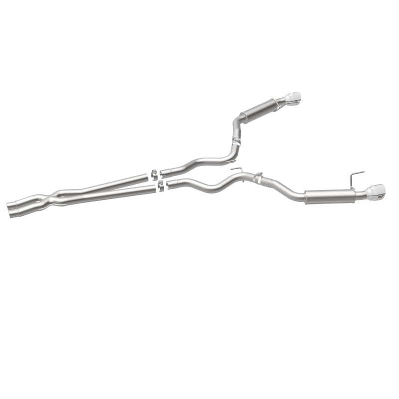 MagnaFlow Cat Back, SS, 2.5in, Competition, Dual Split Polished 4.5in Tips 2015 Ford Mustang V6 3.7L Magnaflow Catback