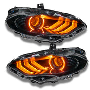 Oracle 18-21 Ford Mustang Dynamic DRL w/ Halo Kit & Sequential Turn Signal - ColorSHIFT ORACLE Lighting Headlights