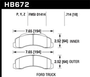 Hawk 10-14 Ford F-150 Front Super Duty Brake Pads Hawk Performance Brake Pads - Performance