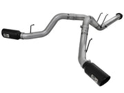 aFe Large Bore-HD 4in 409 Stainless Steel DPF-Back Exhaust w/Black Tip 15-16 Ford Diesel V8 Trucks aFe DPF Back