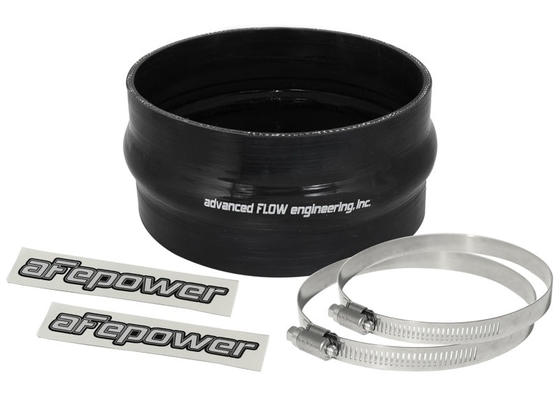 aFe Magnum FORCE CAI Univ. Silicone Coupling Kit (6in. ID / 3in. L) Straight Coupler w/Hump - Black AFE POWER Air Intake Components